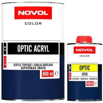 Акриловая эмаль NOVOL OPTIC ACRYL LADA 601 черная 0,8л + затверджувач