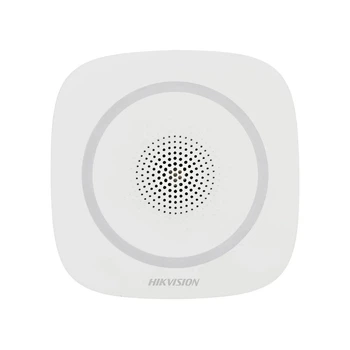 Бездротова охоронна сирена внутрішня Hikvision DS-PS1-I-WE-Red 3хCR123A 90-110 дБ червоне підсвічування Білий