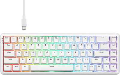 Ігрова клавіатура Ajazz AK680 MAX White Магнітні свічі