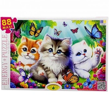 Пазл дитячий Котики 88304, 88 елементів Энергия Плюс 88304