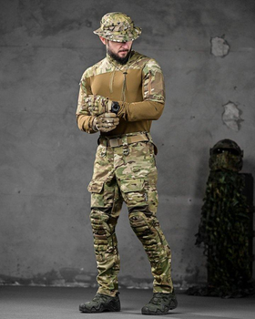 Тактичний літній костюм 7.62 Tactical штани+убакс 2XL мультикам+койот (91464)
