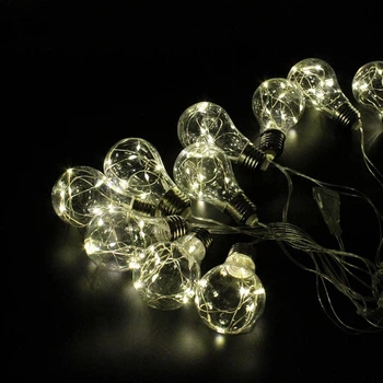 Гирлянда праздничная лампочки Xmas BALLS WW 10 LED 2 м Теплый белый
