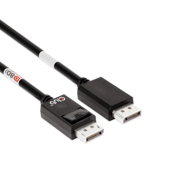 Кабель Club 3D Displayport v2.1 [VESA Certified] 8K@60Hz, 4K@240Hz 80Gbps 1.2м чорний (CAC-1091)