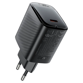 Сетевой зарядний пристрій ACEFAST A112 PD45W GaN single USB-C charger (EU) Black (6974316284055)
