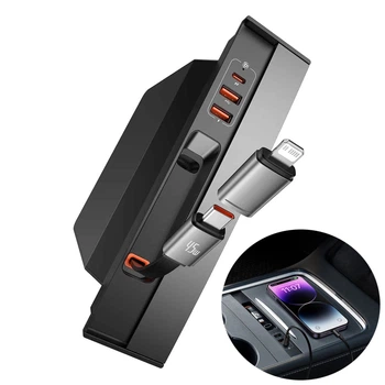 Док-станція для Tesla Model 3 Model Y Baseus T-Space Series 45 W (2xUSB+2xType-C). Black