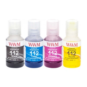 Чернила WWM Epson 112 SET 4х140г B/C/M/Y pigm., KeyLock (E112SET4P)