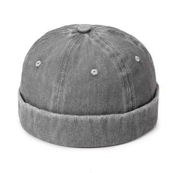 Docker cap Кепка докера бени без козырька. Унисекс. Размер унивесальный, серый