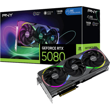 Видеокарта PNY GeForce RTX 5080 ARGB EPIC-X RGB OC 16GB (VCG508016TFXXPB1-O) EU [125937]