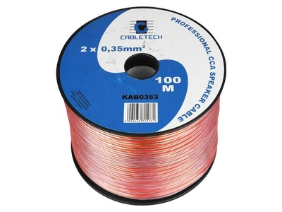Кабель акустический Cabletech 2x0.35 CCA 100м прозрачный KAB 0353
