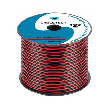 Кабель акустический Cabletech 2x0.35 CCA 100м красно-черный KAB 0388