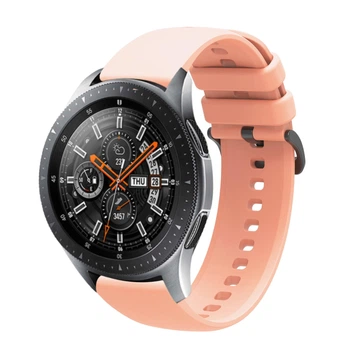 Сіліконовий ремінець 22мм для Amazfit GTR 2 Pace Stratos / Huawei Watch GT 2 / Samsung Gear S3 - Бежевий / Рожевий (2674P)