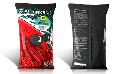 Прикормка с крилевой мукой INTERKRILL на Карася 1кг Мёд