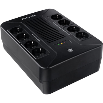 Джерело безперебійного живлення ДБЖ Prologix 800ВА/480 Вт 8Ah 8xSchuko Black (PLP850VA8LED)