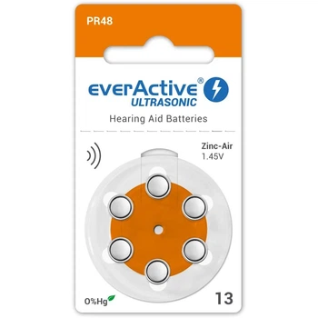 Батарейка everActive ULTRASONIC 13, 1.45V, блистер 6шт (для слухового аппарата)