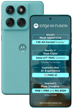 Мобільний телефон Motorola Edge 60 Fusion 12/256GB Amazonite (PB7E0060RO)