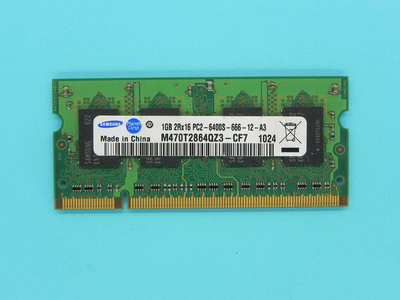 Оперативная память SODIMM DDR2 1GB PC2 для ноутбука Samsung PC2-6400S-666-12-A3 2Rx16. (04896) Б/У