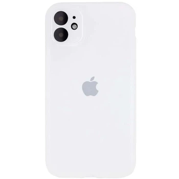 Чохол Silicone Premium case з захистом камери для iPhone 12 Full Camera Protective white 9689
