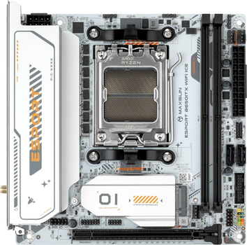 Материнська плата Maxsun eSport B650ITX WIFI ICE (MS-ESPORT B650ITX WIFI ICE) (Socket AM5, AMD B650, Mini-ITX)