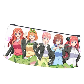 Пенал школьный аниме Пять невест Gotoubun no Hanay двухсторонний 22х11 см (pn_0124)