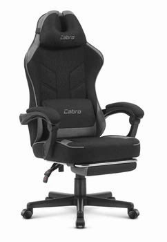 Ігрове крісло CABRO C504 FABRIC чорно-сіре