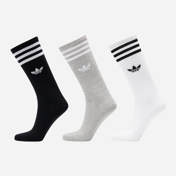 Набор мужских носков высоких Adidas High Crew Sock IU2653 40-42 3 пары White/Mgreyh/Black (4066757431791)