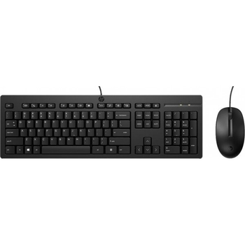 Комплект проволочный HP 225 286J4AA: клавиатура + мышка, 3 кнопки, черный