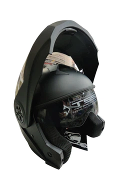 Мотошолом трансформер з окулярами Forte BLD-159 Чорний S 001