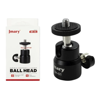 Шарнірне кріплення 360° Jmary BH-01 для штативов і стоек, метал, різьба 1/4"
