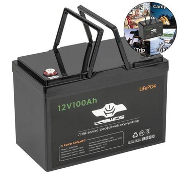 Тяговый аккумулятор Haswing FT12100. 12V. 100A/h. LiFepo4. Аккумулятор для лодочного электромотора.
