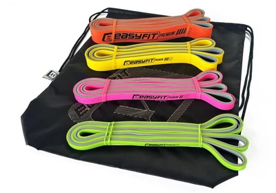 Комплект резинок эспандеров для тренировок, фитнеса и спорта EasyFit 2-45 кг (Эспандер-петля эластичный для упражнений) 4 шт с чехлом