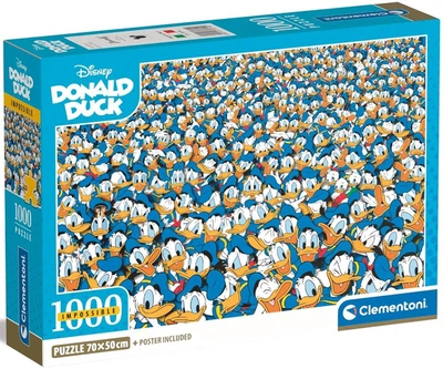 Пазли Clementoni Compact Impossible - Дональд Дак / Disney Donald Duck / 1000 елементів (39799)