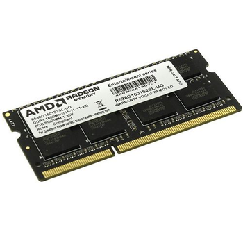 Пам'ять so-dimm 8Gb, ddr3, 1600 MHz (pc3-12800), amd, 1.35v (r538g1601s2sl-uobulk)