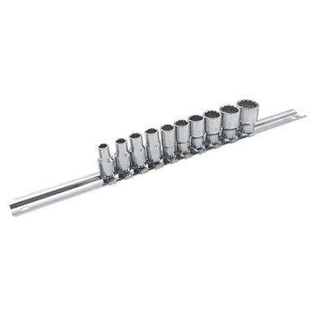 Набор головок 12-гр. 1/4" дюймовых 10ед. (на планке) TOPTUL GAAQ0810D-12