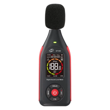 Измеритель уровня шума (шумомер) цв. дисплей, фильтр А/С, USB BENETECH GT1355