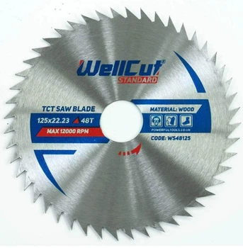 Пиляльний диск WellCut Standard WS48125 48Т без напайки 125x22.23 мм