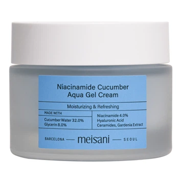Увлажняющий гель-крем с ниацинамидом и гидролатом огурца Meisani Niacinamide Cucumber Aqua Gel Cream, 50мл
