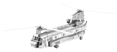 Металлический 3D конструктор "Военно-транспортный вертолёт CH-47 Chinook"