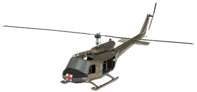 Металлический 3D конструктор "Американский вертолёт UH-1"