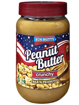 Паста арахісова Bon Nutts Peanut Butter Crunchy 340г Франція