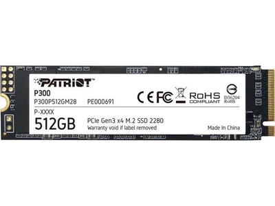 SSD-накопичувач M.2 Patriot P300 512 ГБ NVMe PCIe 3.0 2280 3D TLC