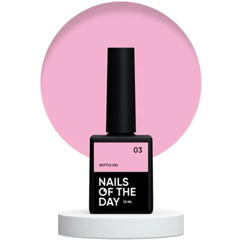 Гель NAILSOFTHEDAY Bottle Gel 03 Ніжно-рожевий надміцний 10 мл