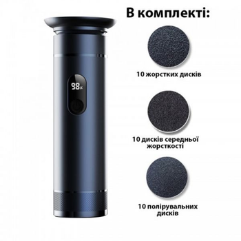 Аккумуляторная пилка для педикюра Callus Remover S-608 синяя