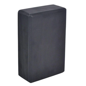 Блок для йоги MS 0858-11, этиленвинилацетат, вспененный полимер,23 × 15 × 7,5 см,средняя жесткость, черный