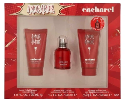 Zestaw damski Cacharel Amor Amor woda toaletowa 30 ml + krem do ciała 2 x 50 ml (608940585672)