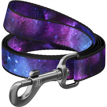 Повідець для собак нейлоновий WAUDOG Nylon, малюнок "NASA21" 300 см 15 мм (760-0148)