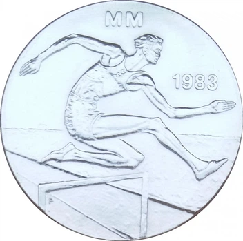 Монета Финляндия 50 марок 1983 «Чемпионат Европы по лёгкой атлетике в Хельсинки» Серебро AU-UNC (KM#61)