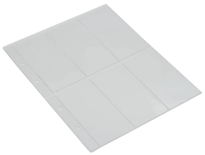 Лист для 6 банкнот (купюр). Формат OPTIMA (200*250 мм.)