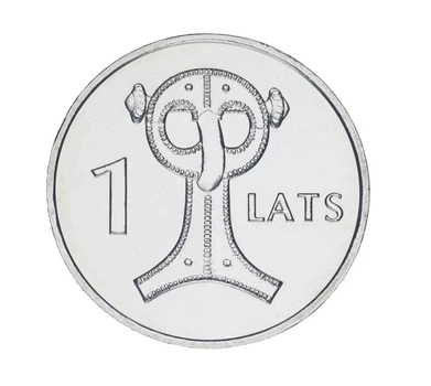 Монета Латвия 1 лат 2007 UNC Совиная сакта