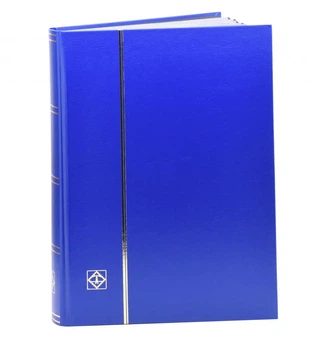 Альбом для марок (кляссер) на 64 страницы (32 черных листа) BASIC синий Leuchtturm