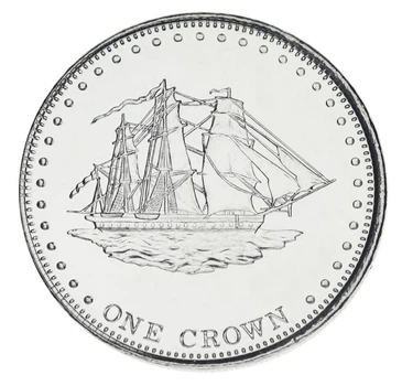 Монета Тристан-да-Кунья 1 крона 2008 UNC Корабль Парусник